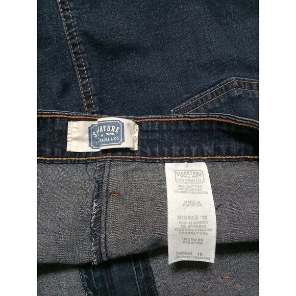 LEVI STRAUSS Jeans Skirt Womens 16 BLUE Dark Denim Preowned Summer Casual Work - Picture 7 of 7